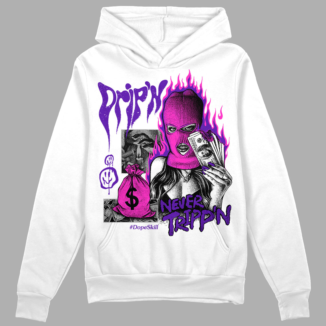 Court Purple 13s superstreetwear Hoodie Sweatshirt Drip'n Never Tripp'n Graphic
