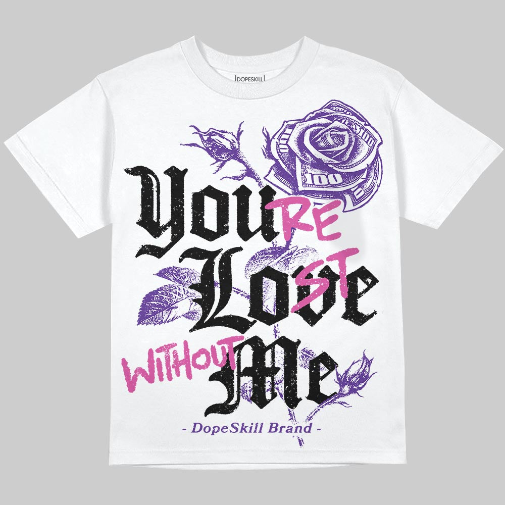 PURPLE Collection superstreetwear Oversize Print T-Shirt You're Lost Without Me Graphic