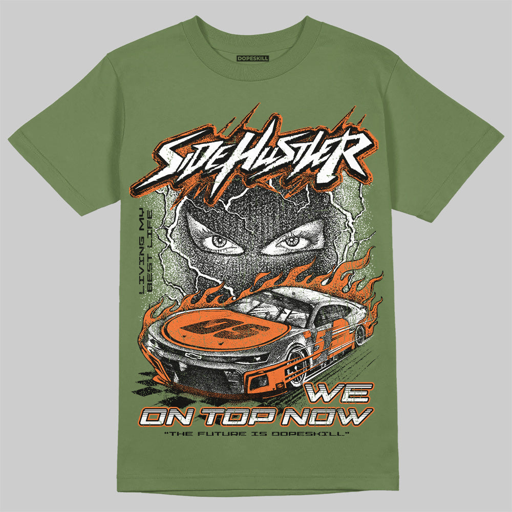 Olive Collection superstreetwear T-Shirt New Side Hustler Graphic