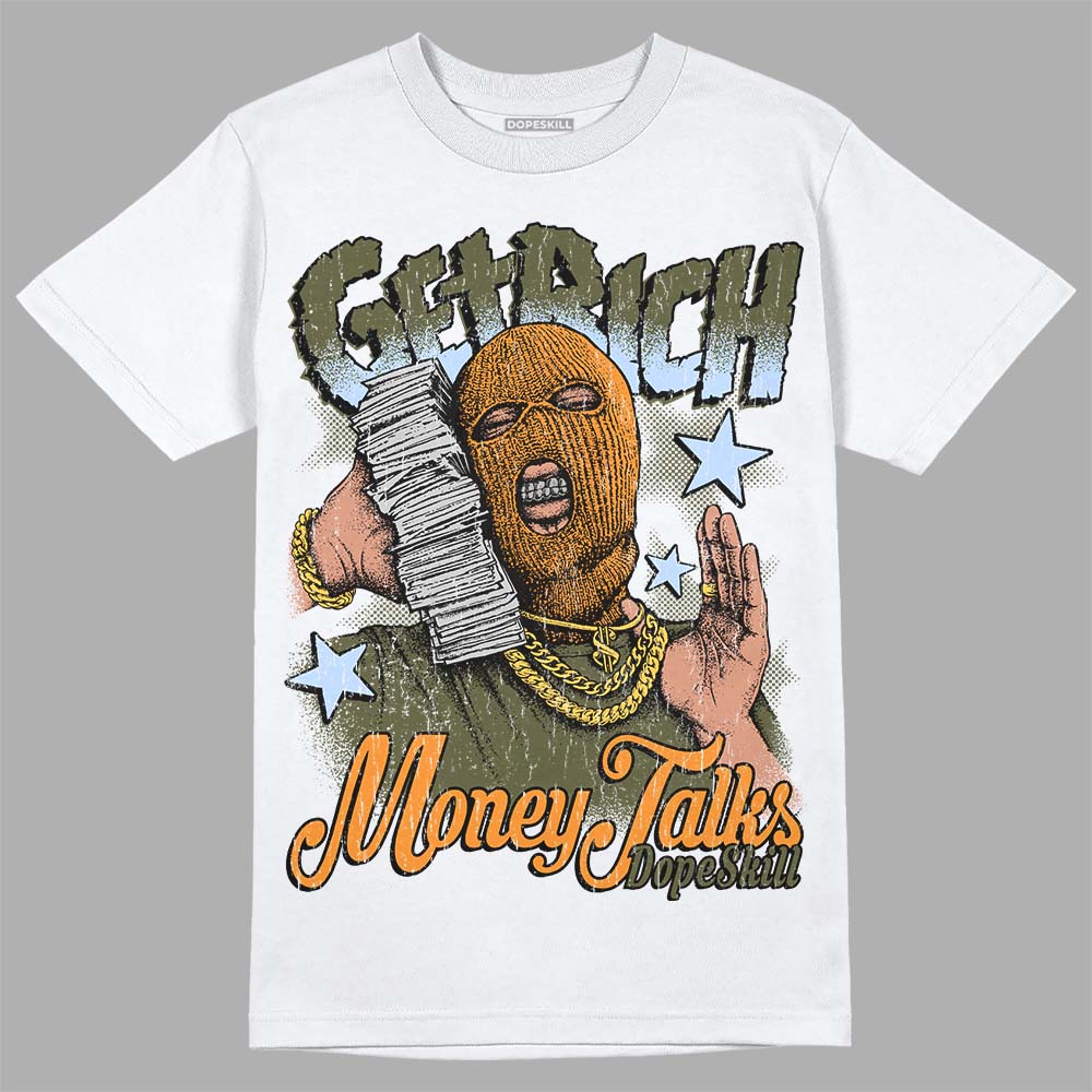 Olive 5s superstreetwear T-Shirt Get Rich Graphic