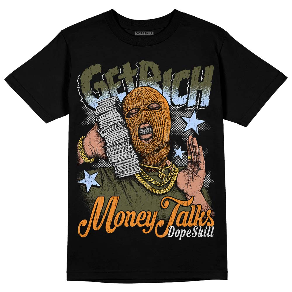 Olive 5s superstreetwear T-Shirt Get Rich Graphic