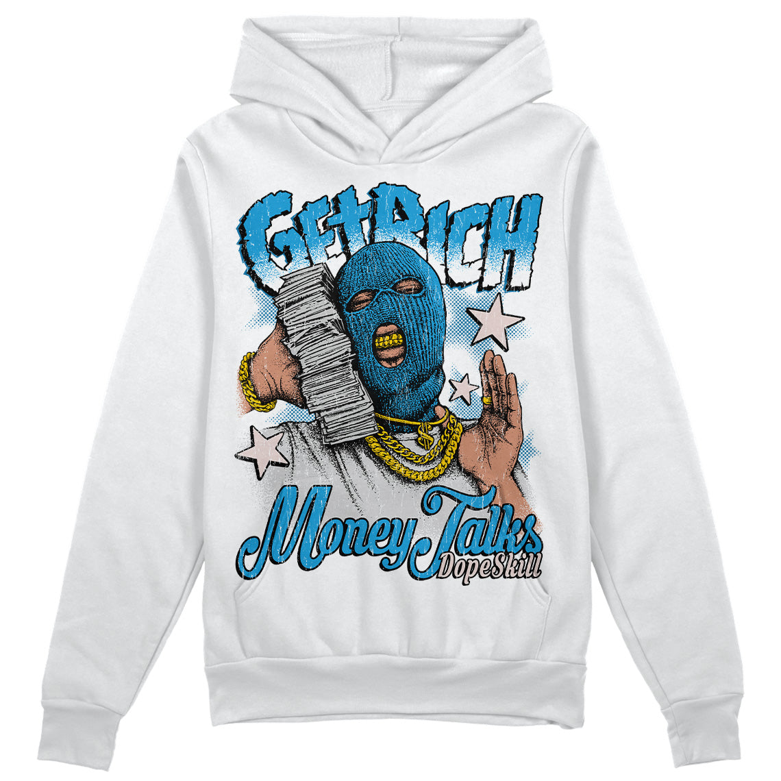 Military Blue 4s superstreetwear Hoodie Sweatshirt Get Rich Graphic