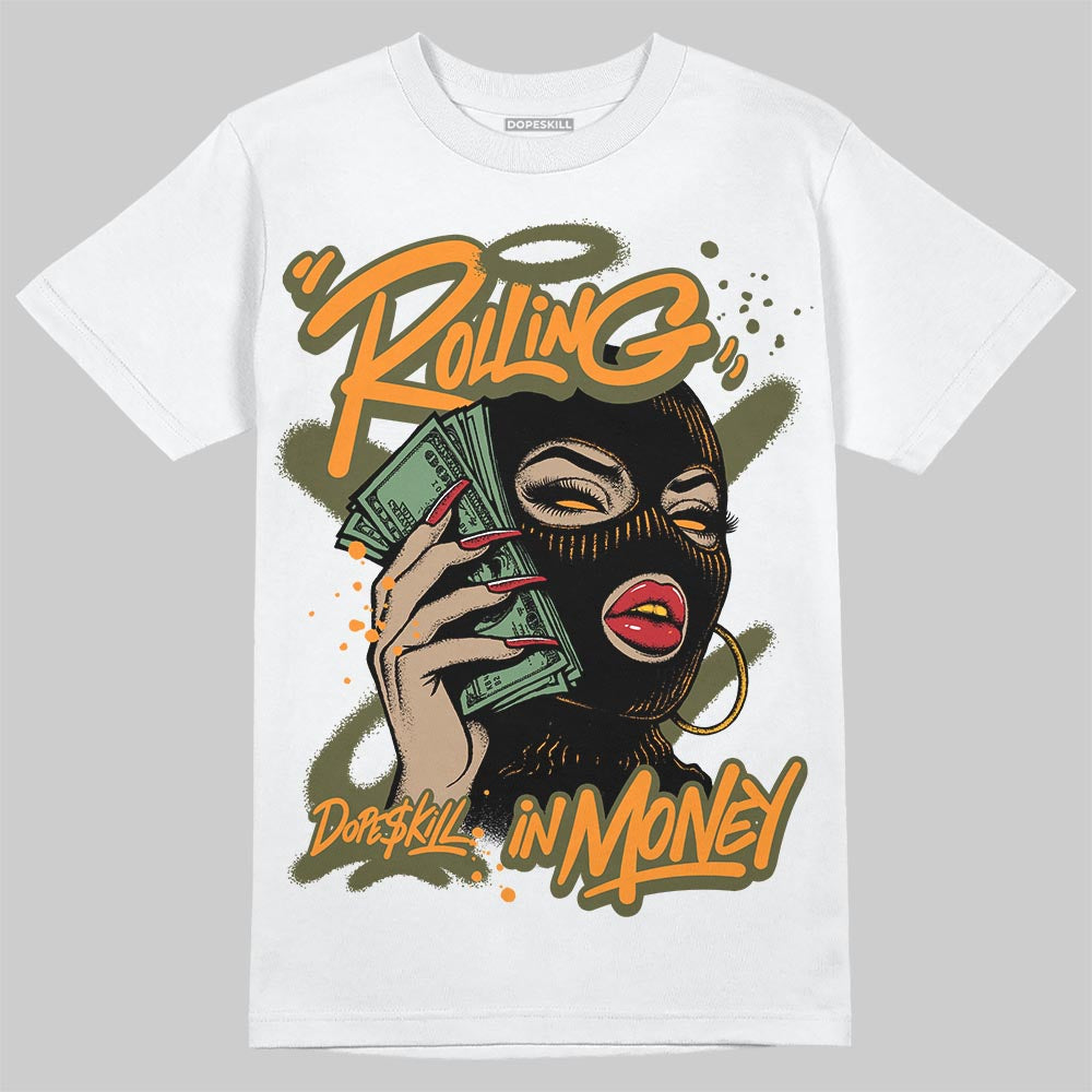 Olive Collection superstreetwear T-Shirt Rolling in Money Graphic