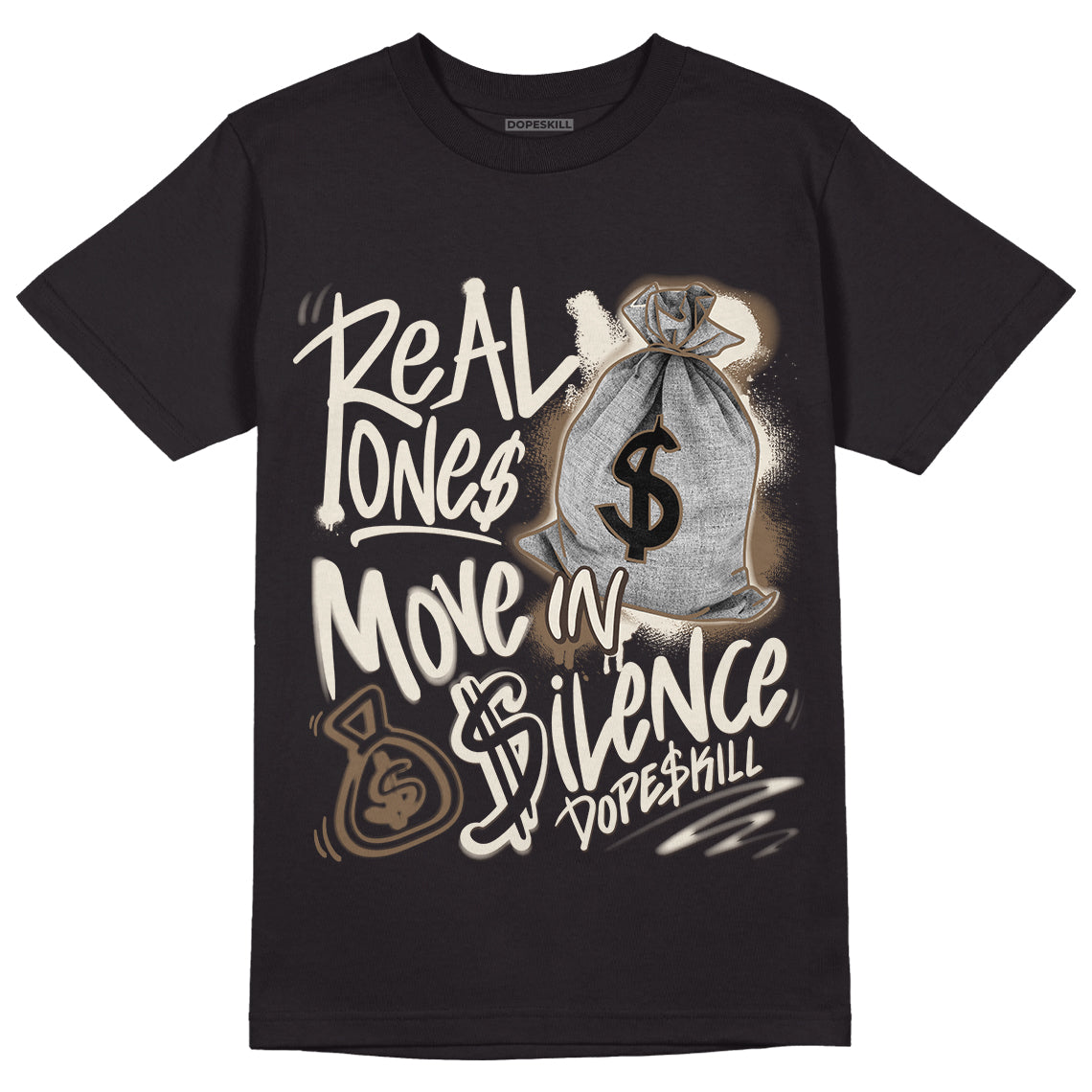 AJ 1 Low OG a??Reverse Mochaa?? superstreetwear T-Shirt Real Ones Move In Silence Graphic