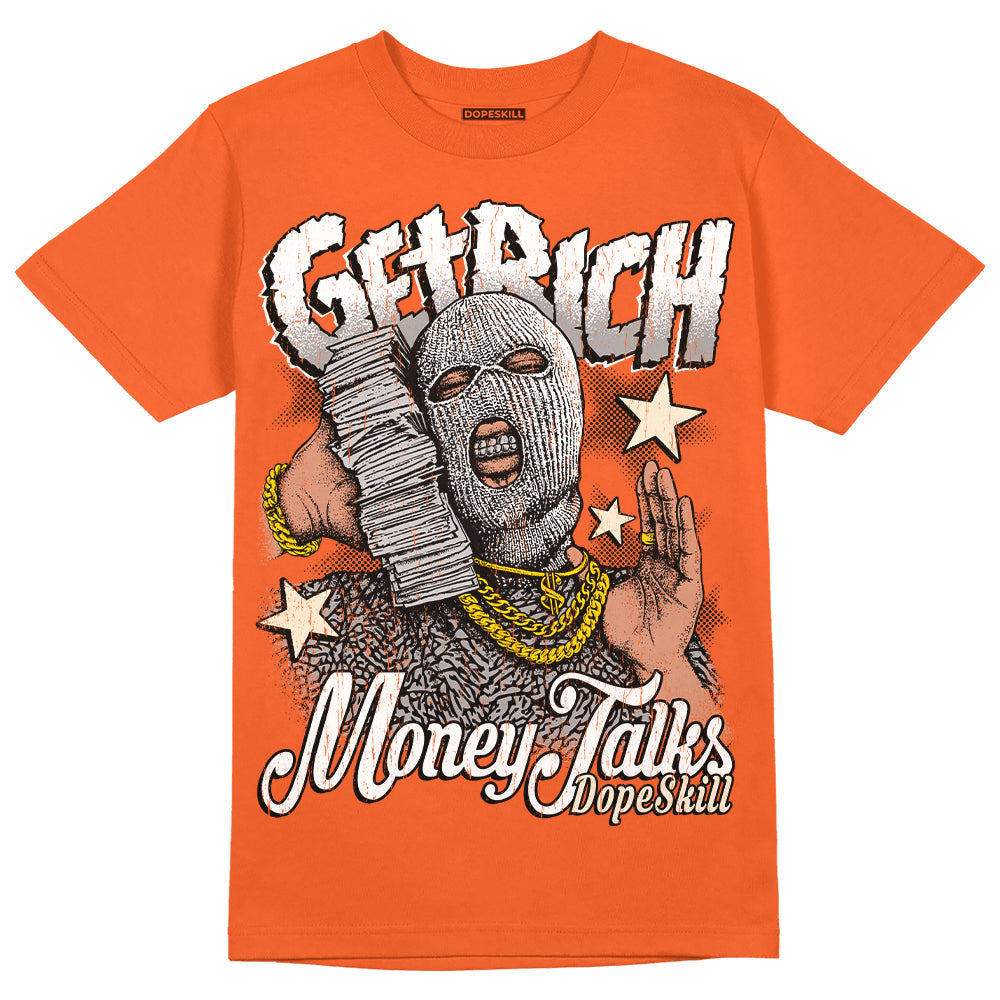 Georgia Peach 3s superstreetwear Orange T-shirt Get Rich Graphic