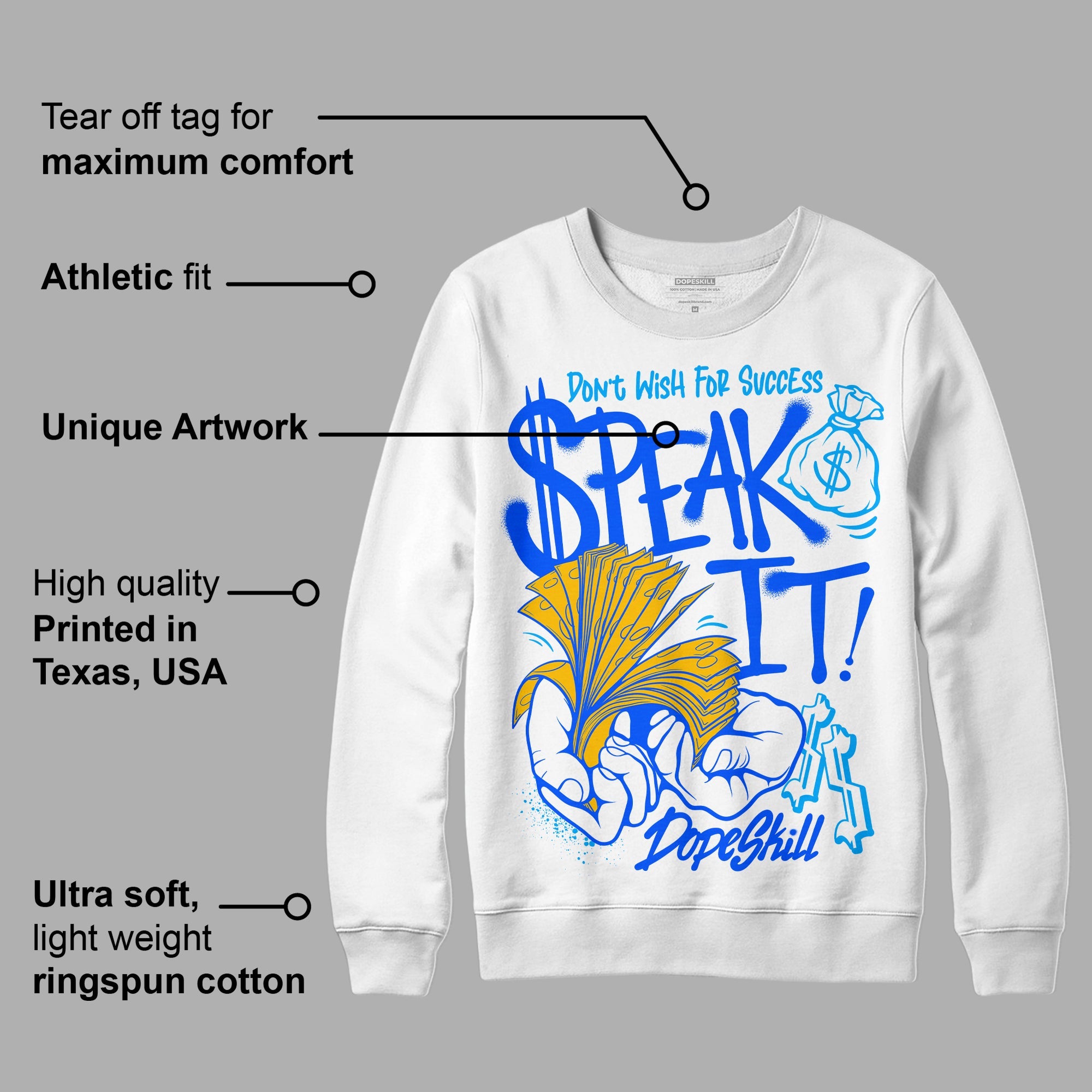 Royal Blue Collection superstreetwear Sweatshirt Speak It Graphic