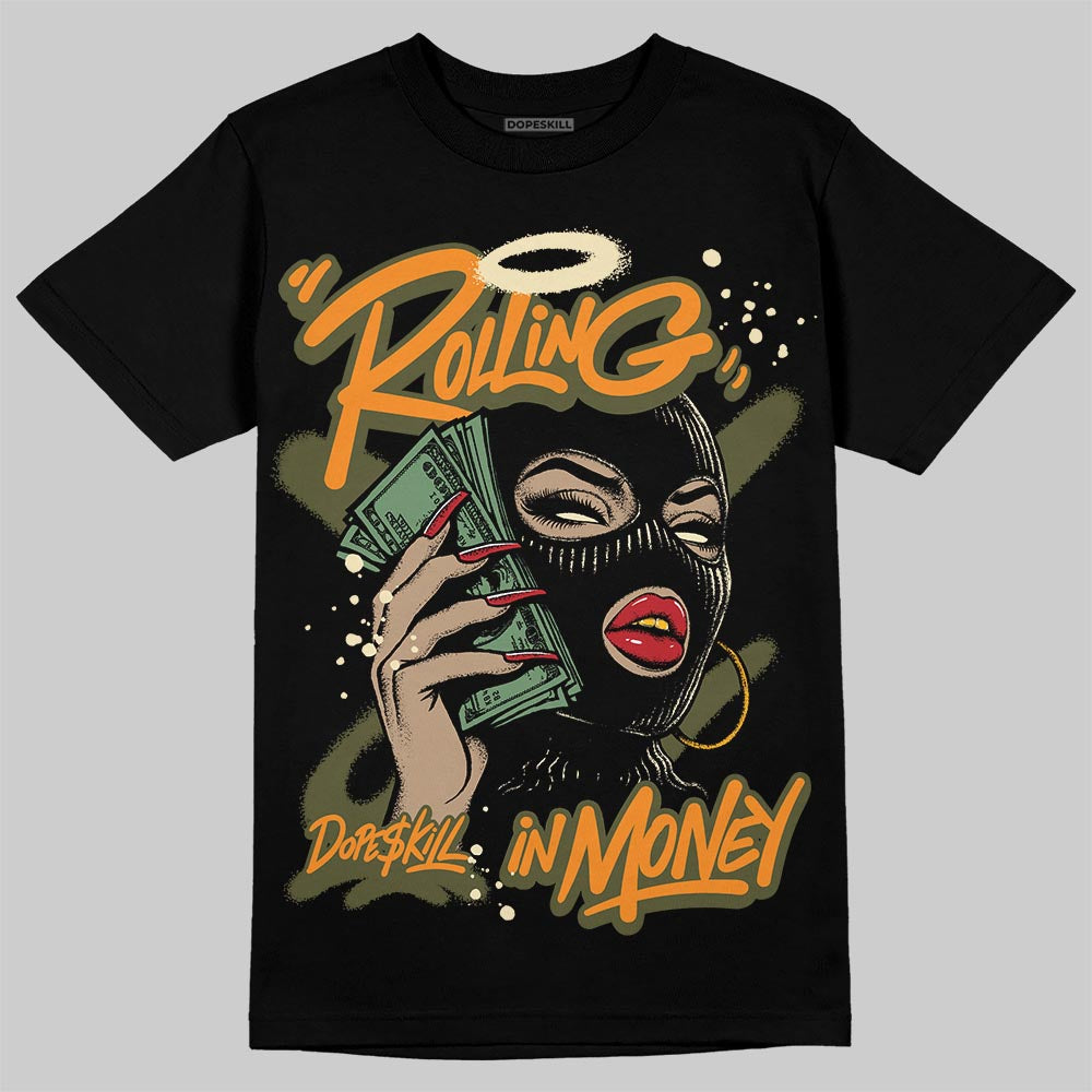 Olive Collection superstreetwear T-Shirt Rolling in Money Graphic