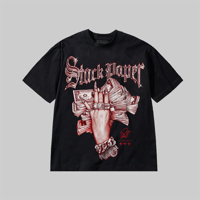 Stack Paper Red Graphic DopeSkill Premium T-Shirt
