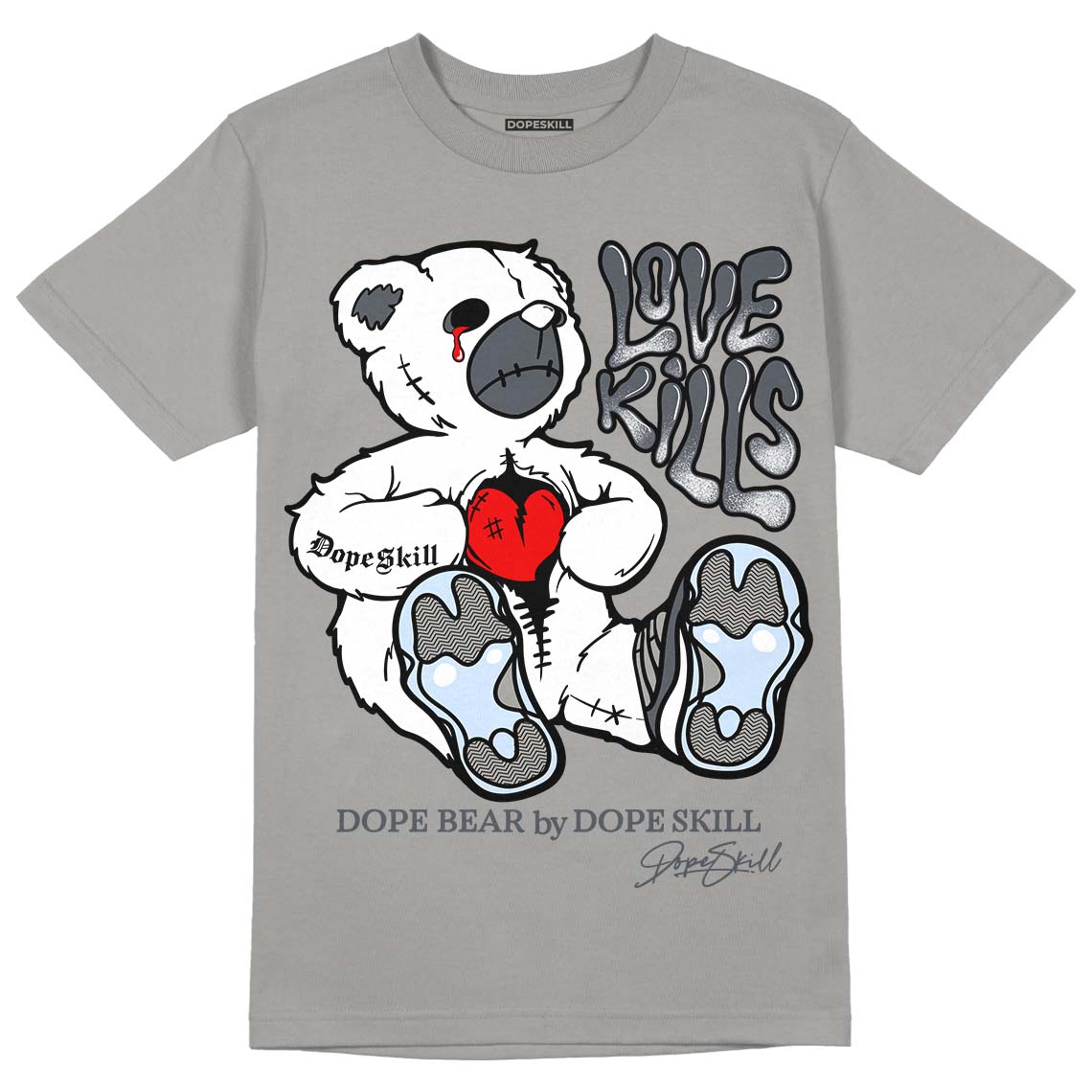 Cool Grey 11s superstreetwear Grey T-shirt Love Kills Graphic