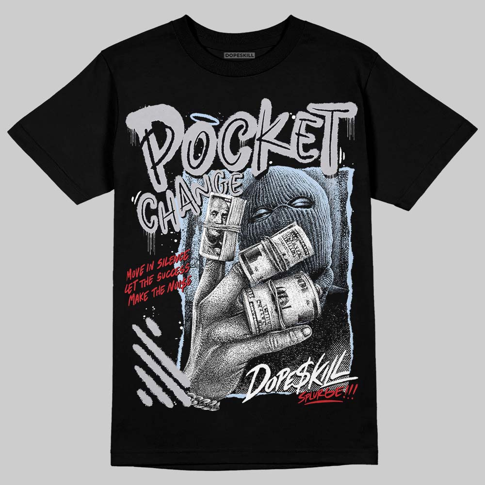 Black Metallic Reimagined 5s superstreetwear T-Shirt Pocket Change Graphic
