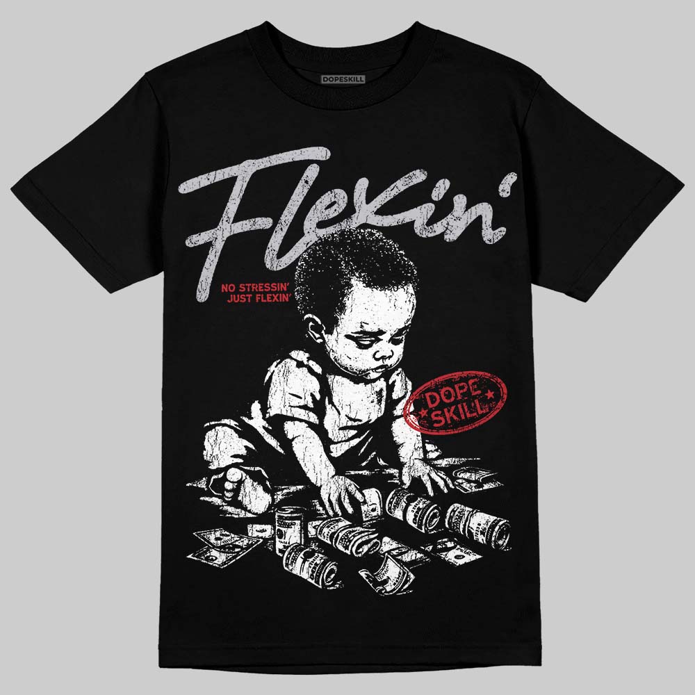 Black Metallic Reimagined 5s superstreetwear T-Shirt Flexin' Graphic