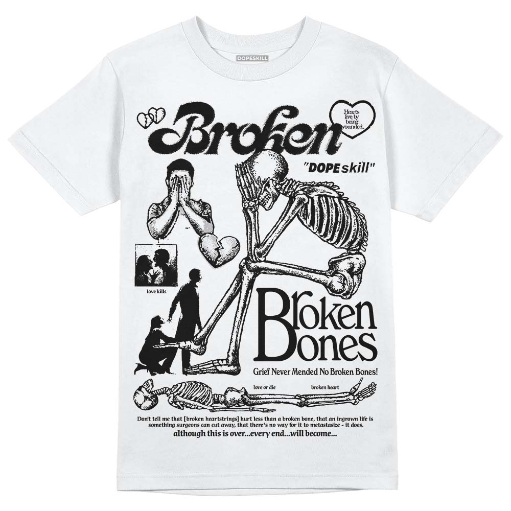 Black and White Collection superstreetwear T-Shirt Broken Bones Graphic