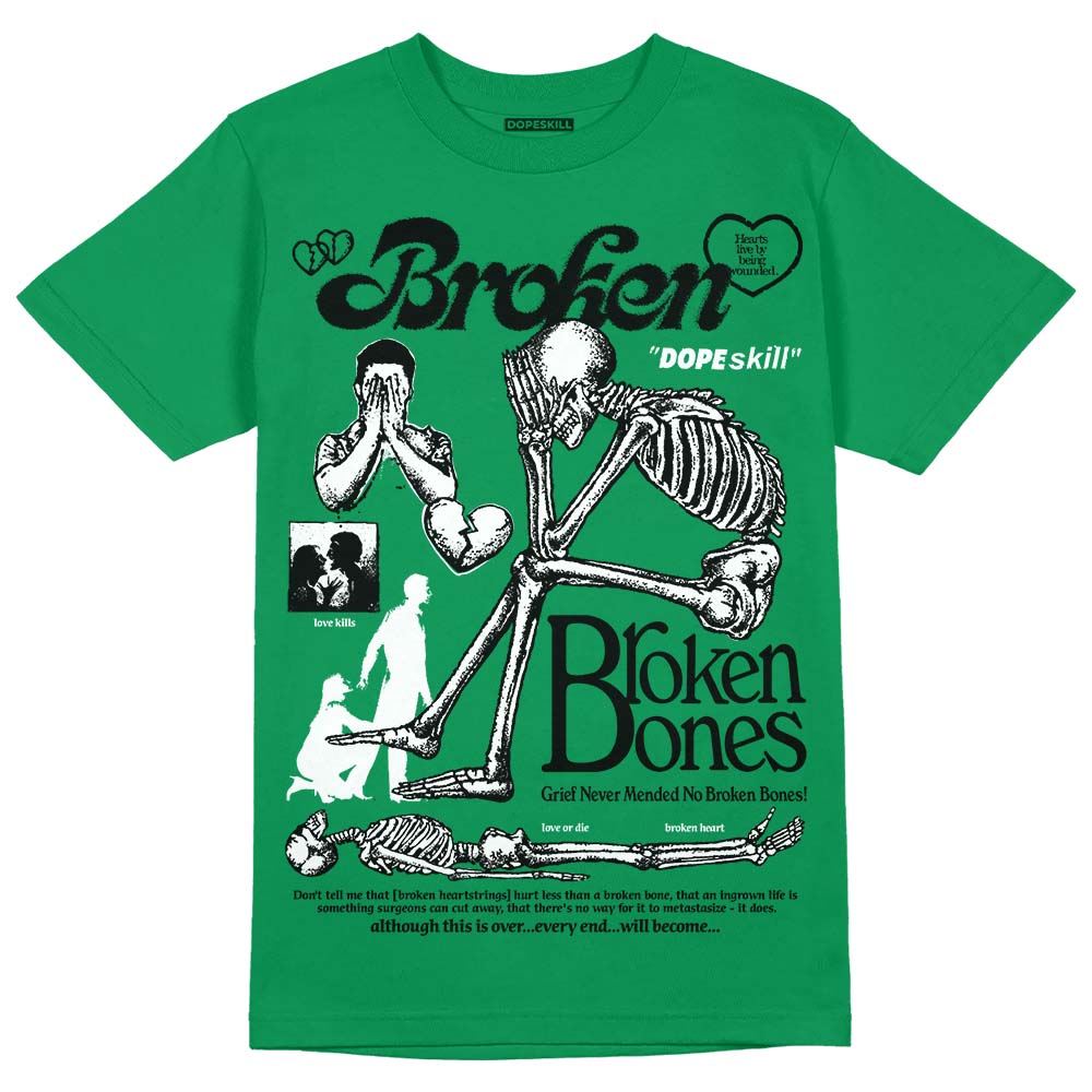 Green Collection superstreetwear Green T-shirt Broken Bones Graphic