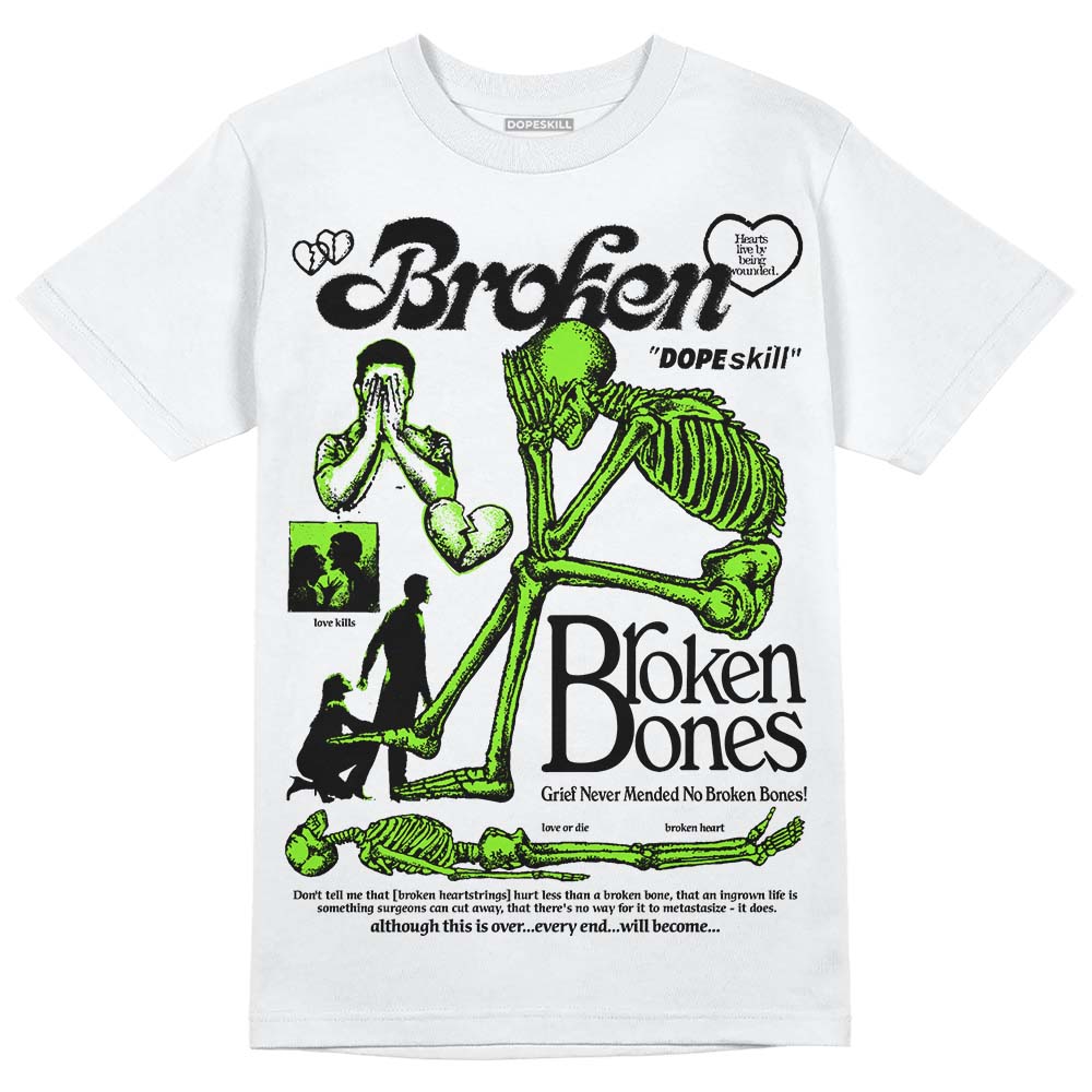 Neon Green Collection superstreetwear T-Shirt Broken Bones Graphic