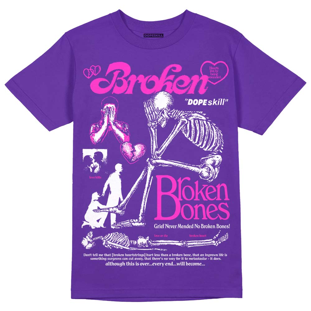 PURPLE Collection superstreetwear Purple T-shirt Broken Bones Graphic