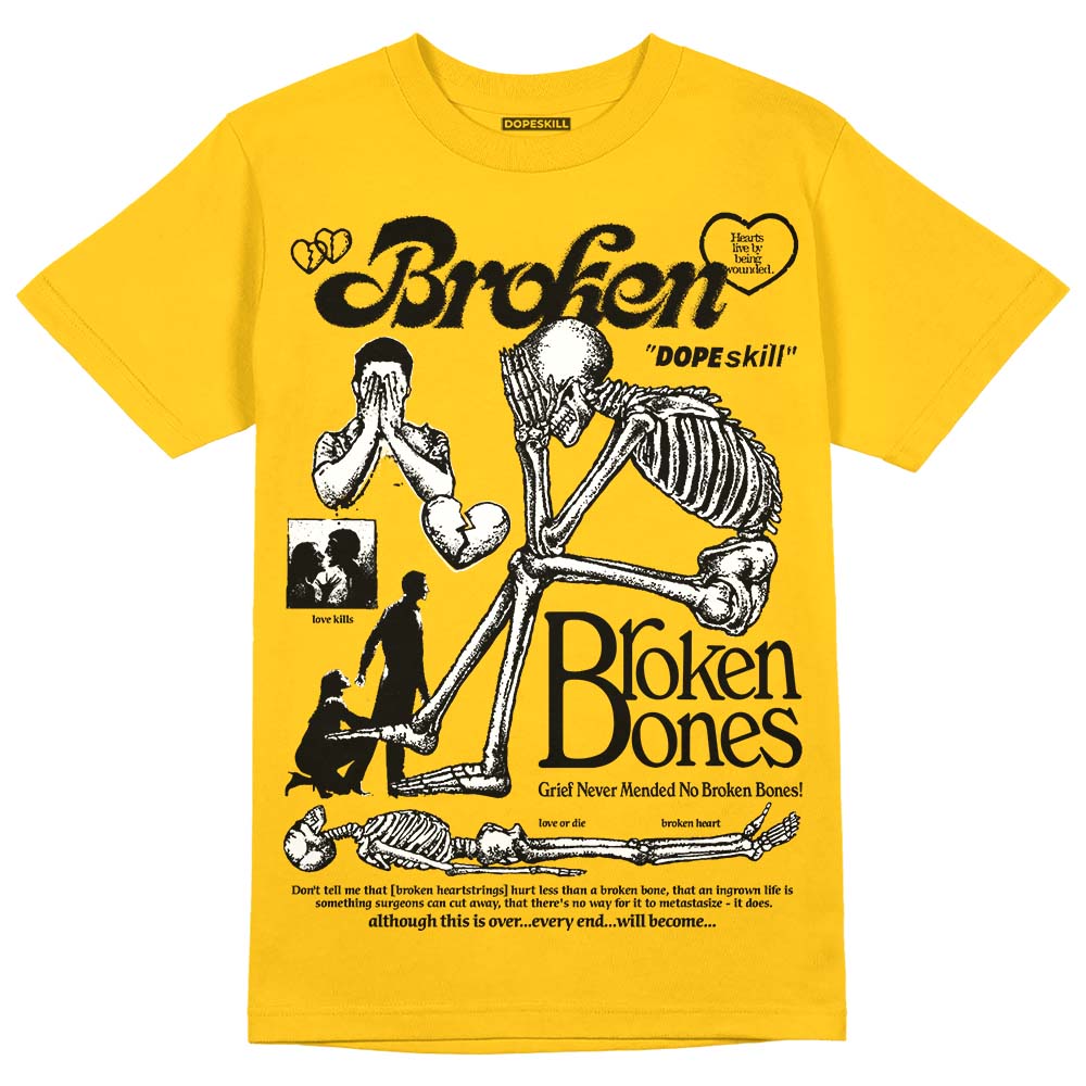 Yellow Collection superstreetwear Gold T-shirt Broken Bones Graphic