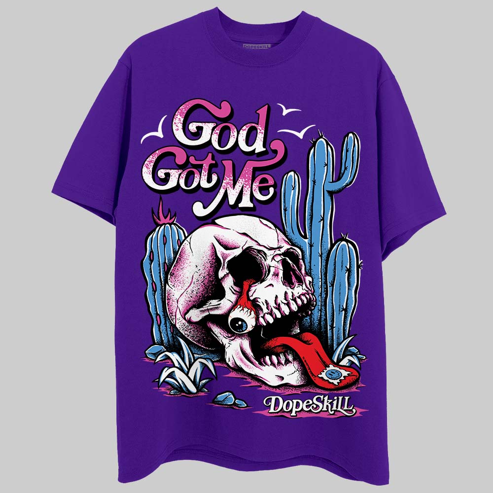 PURPLE Collection superstreetwear Purple T-shirt God Got Me Graphic