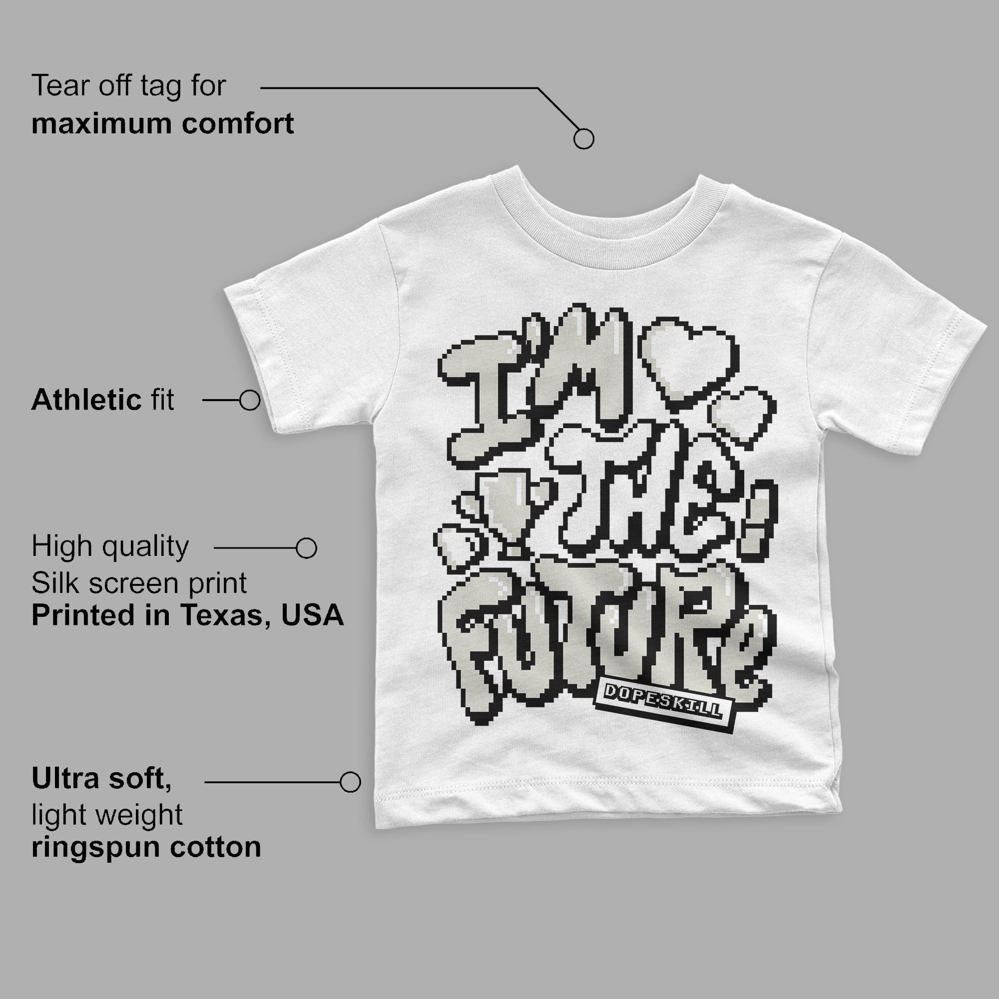 Military Black 4s superstreetwear Toddler Kids T-shirt I'm The Future Graphic