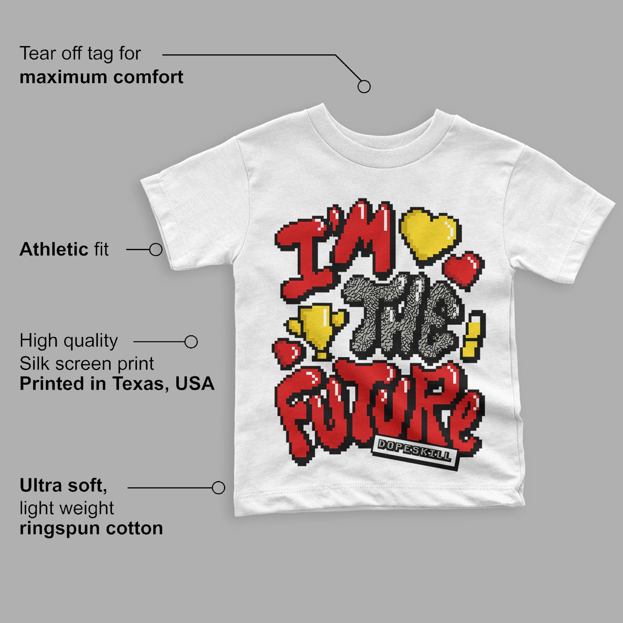 Fire Red 3s superstreetwear Toddler Kids T-shirt I'm The Future Graphic