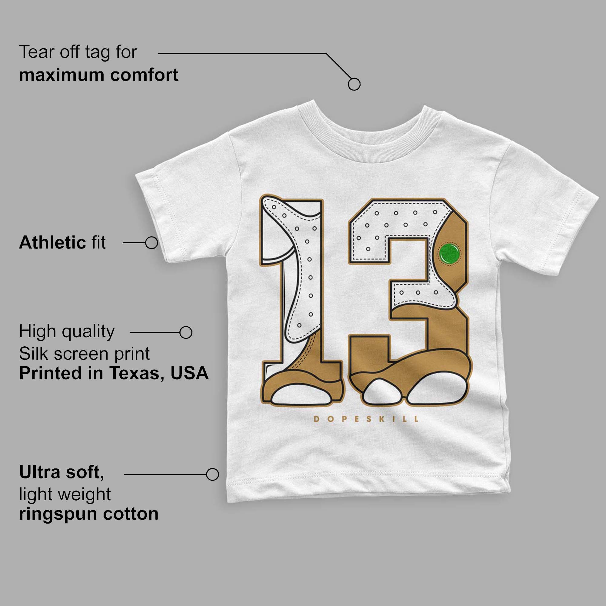 Wheat 13s superstreetwear Toddler Kids T-shirt No.13 Graphic