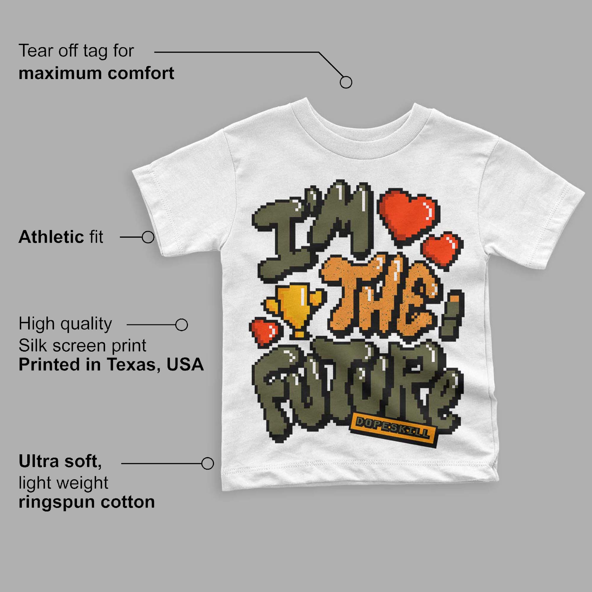 Olive 5s superstreetwear Toddler Kids T-shirt I'm The Future Graphic