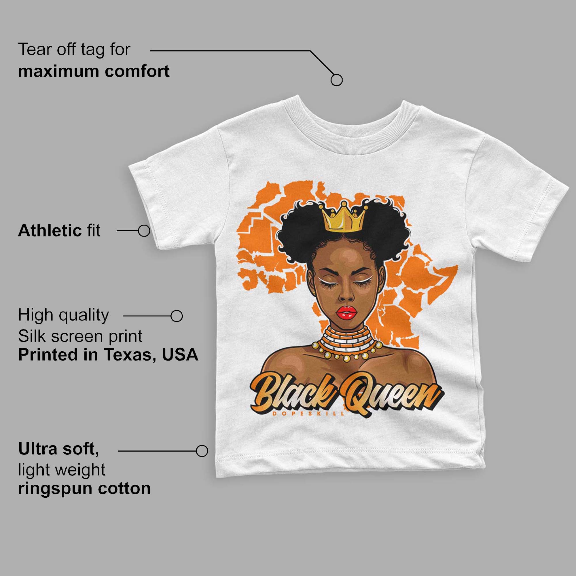 Dunk Low Magma Orange superstreetwear Toddler Kids T-shirt Black Queen Graphic