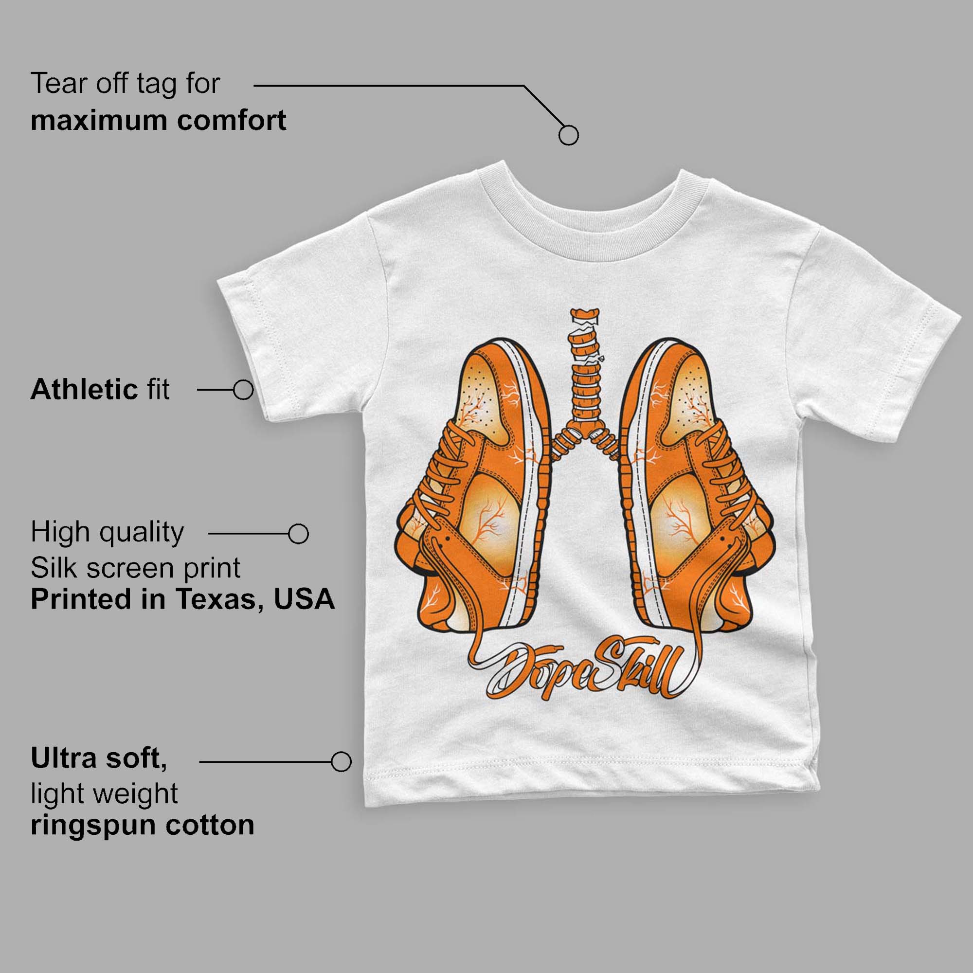 Dunk Low Magma Orange superstreetwear Toddler Kids T-shirt Breathe Graphic