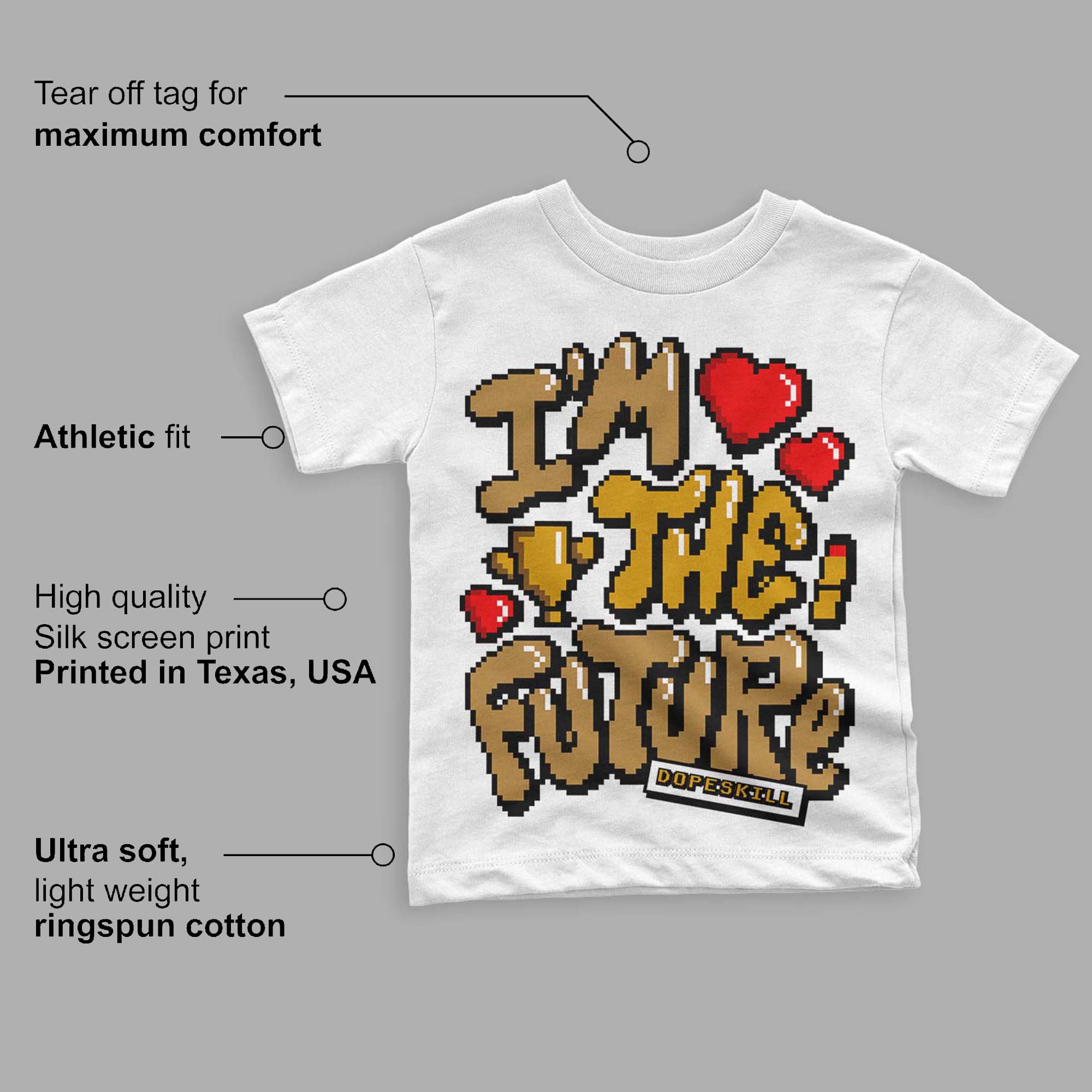 Wheat 13s superstreetwear Toddler Kids T-shirt I'm The Future Graphic