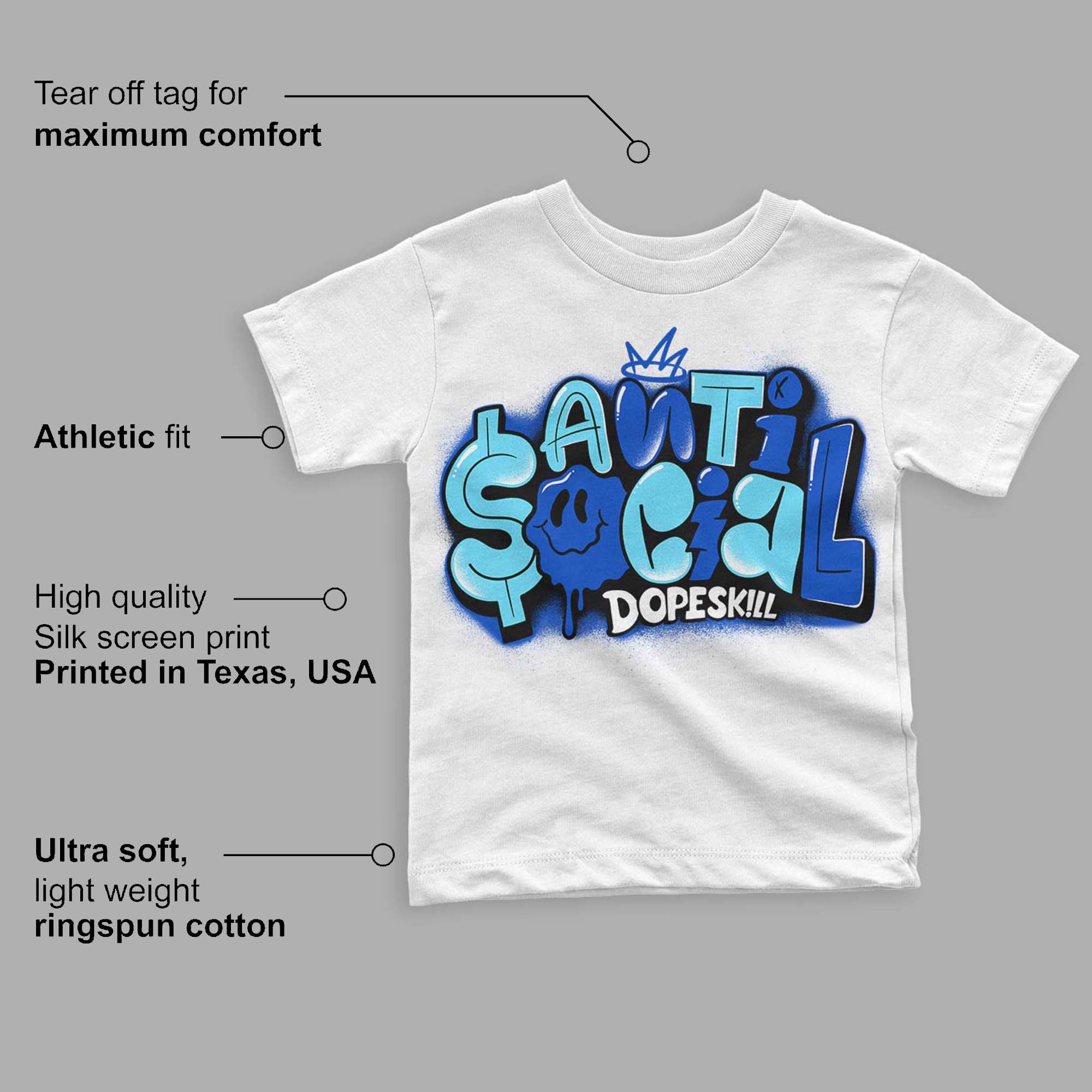 SB Dunk Argon superstreetwear Toddler Kids T-shirt Anti Social Graphic