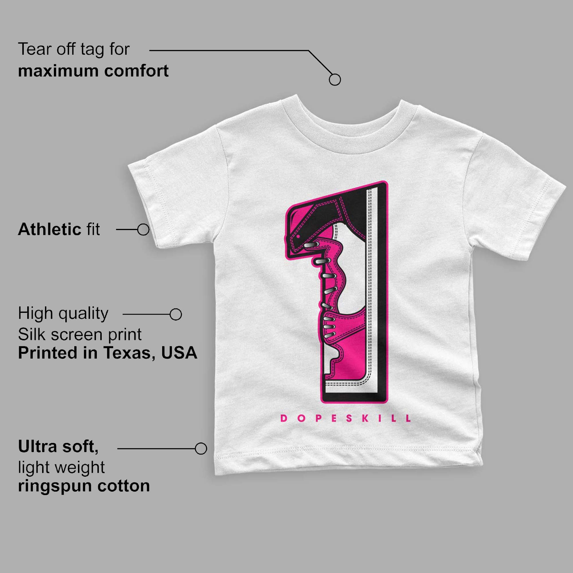 Fierce Pink 1s superstreetwear Toddler Kids T-shirt No.1 Graphic