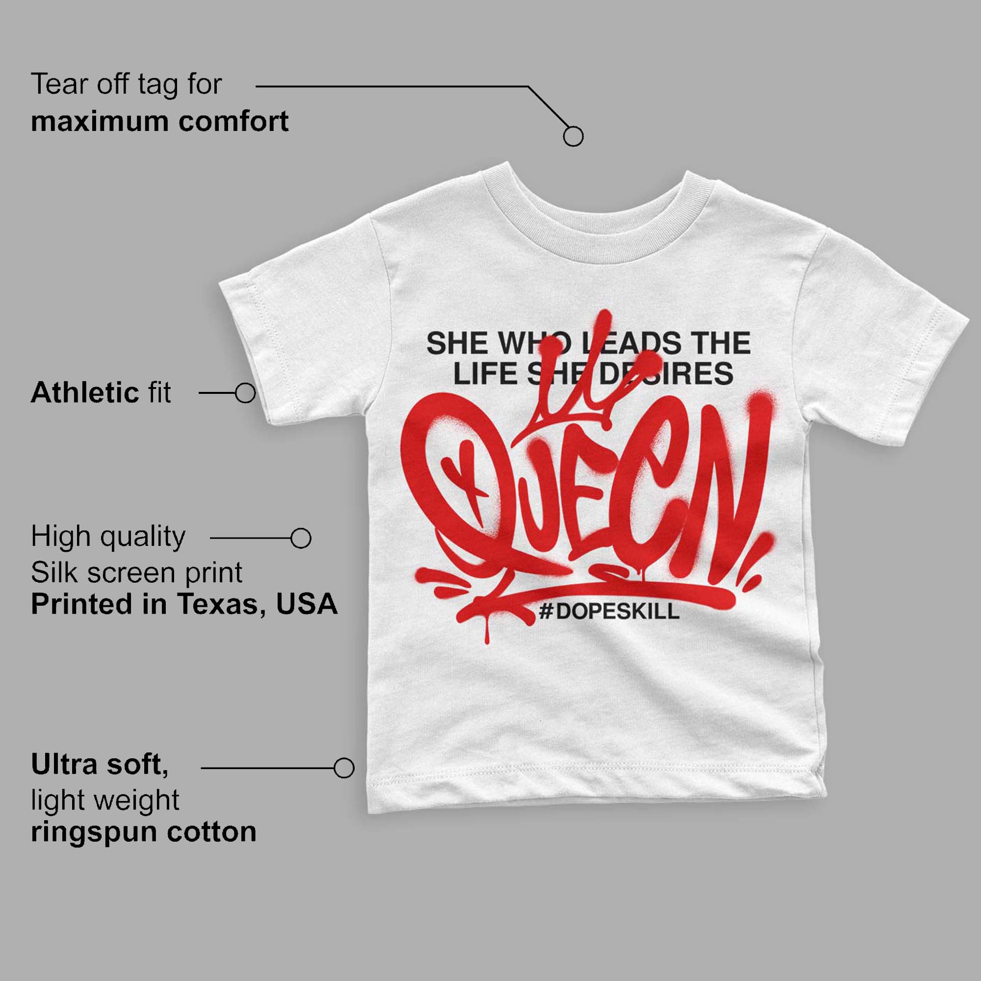 Red Cement 4S superstreetwear Toddler Kids T-shirt Queen Graphic