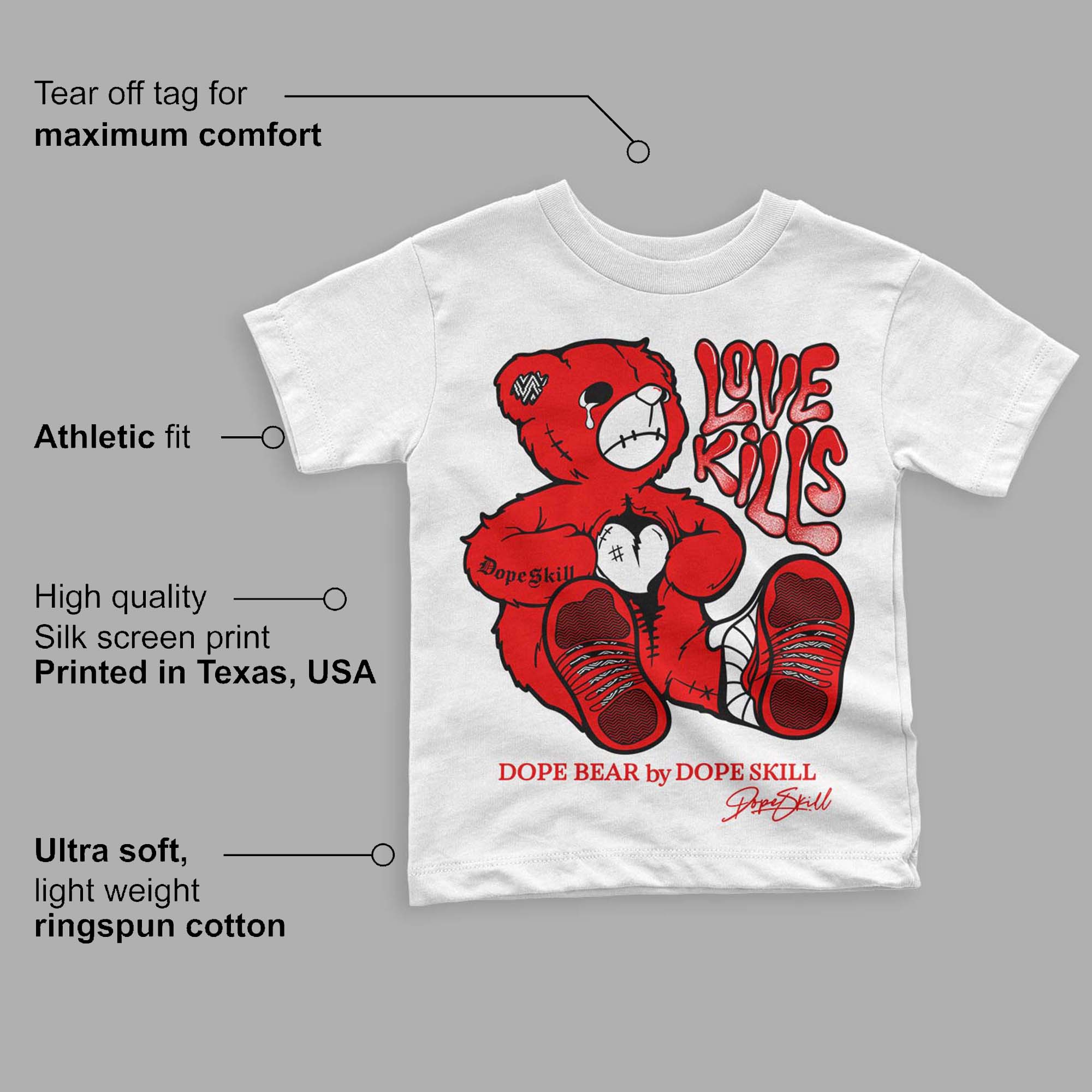 Cherry 12s superstreetwear Toddler Kids T-shirt Love Kills Graphic