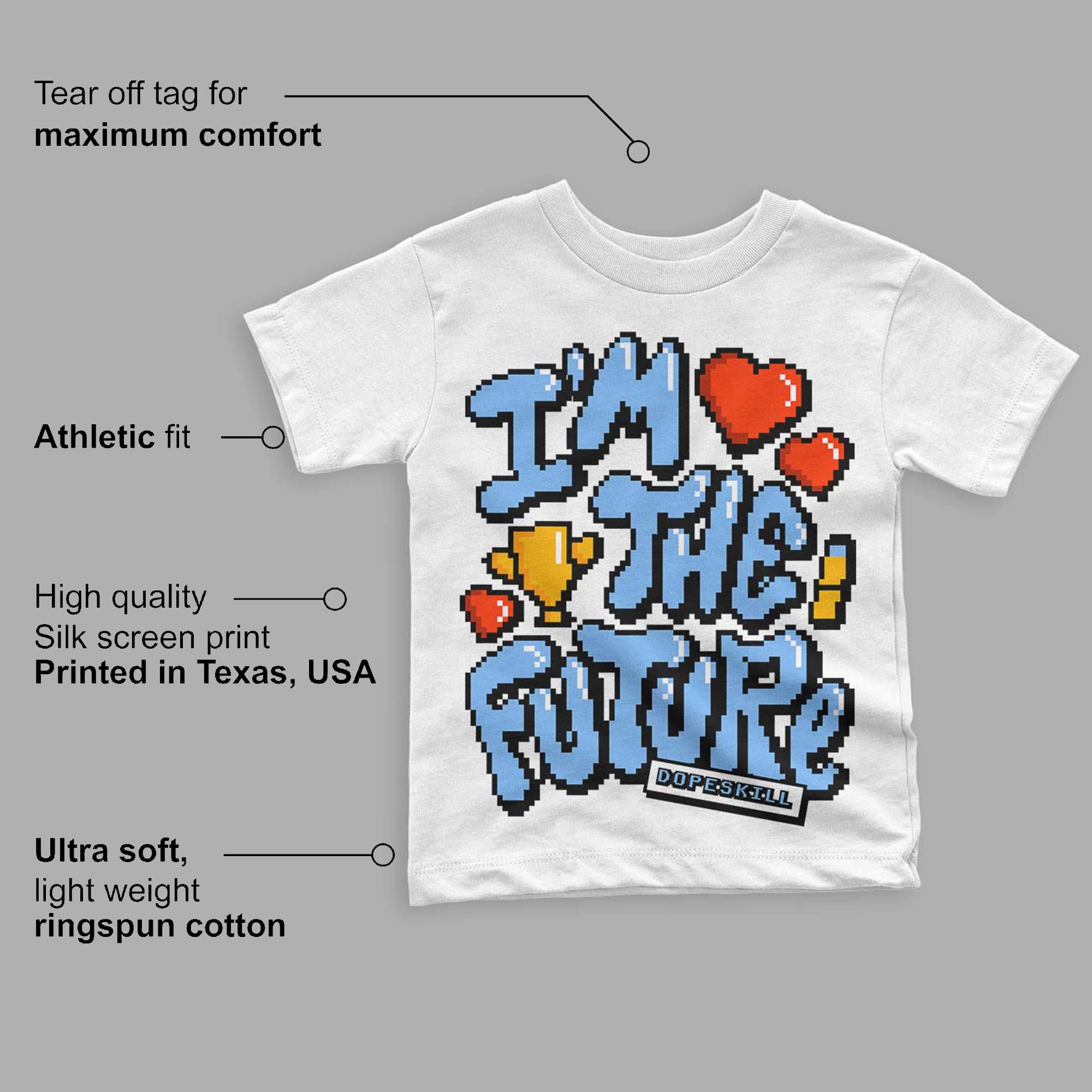 Powder Blue 9s superstreetwear Toddler Kids T-shirt I'm The Future Graphic