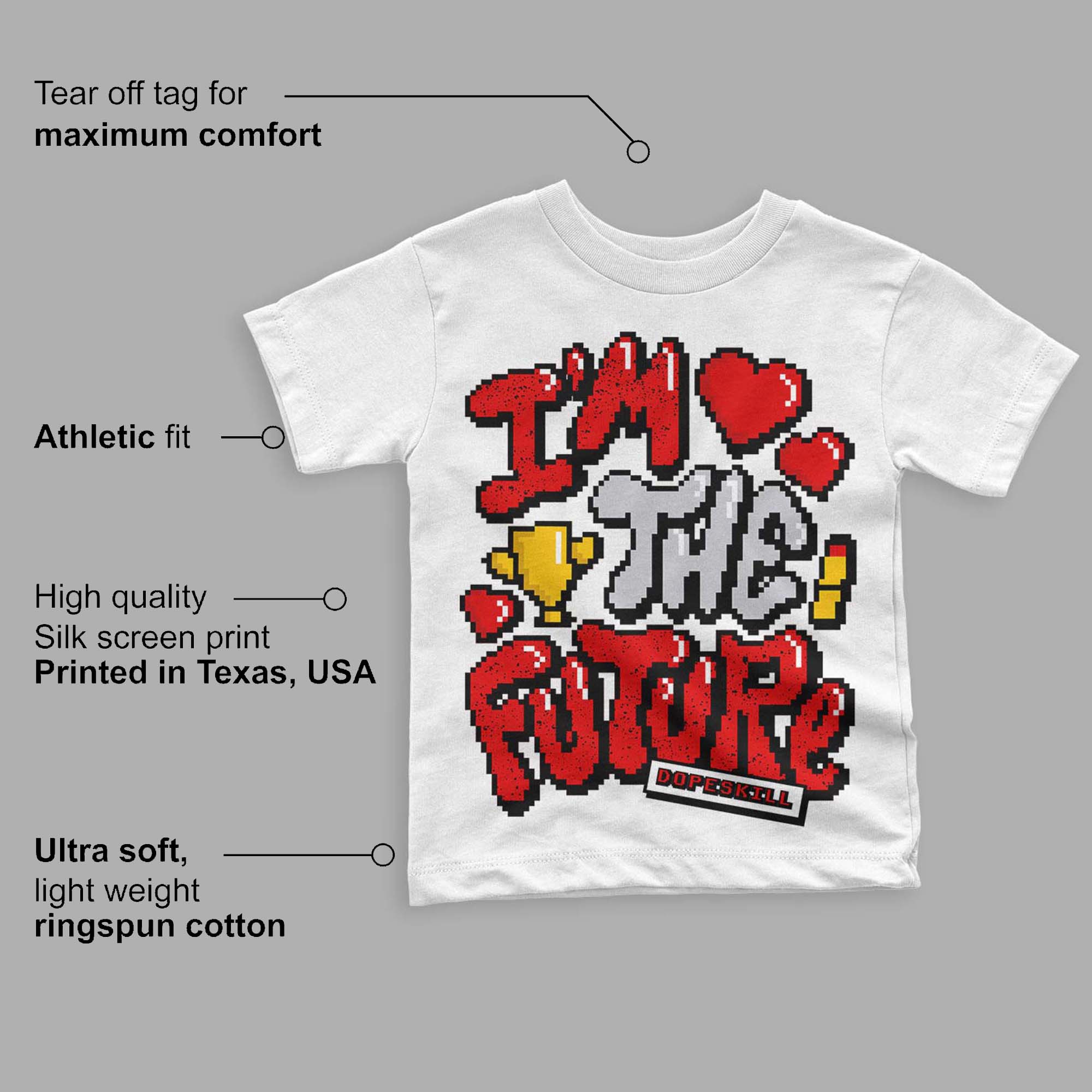 Red Cement 4S superstreetwear Toddler Kids T-shirt I'm The Future Graphic