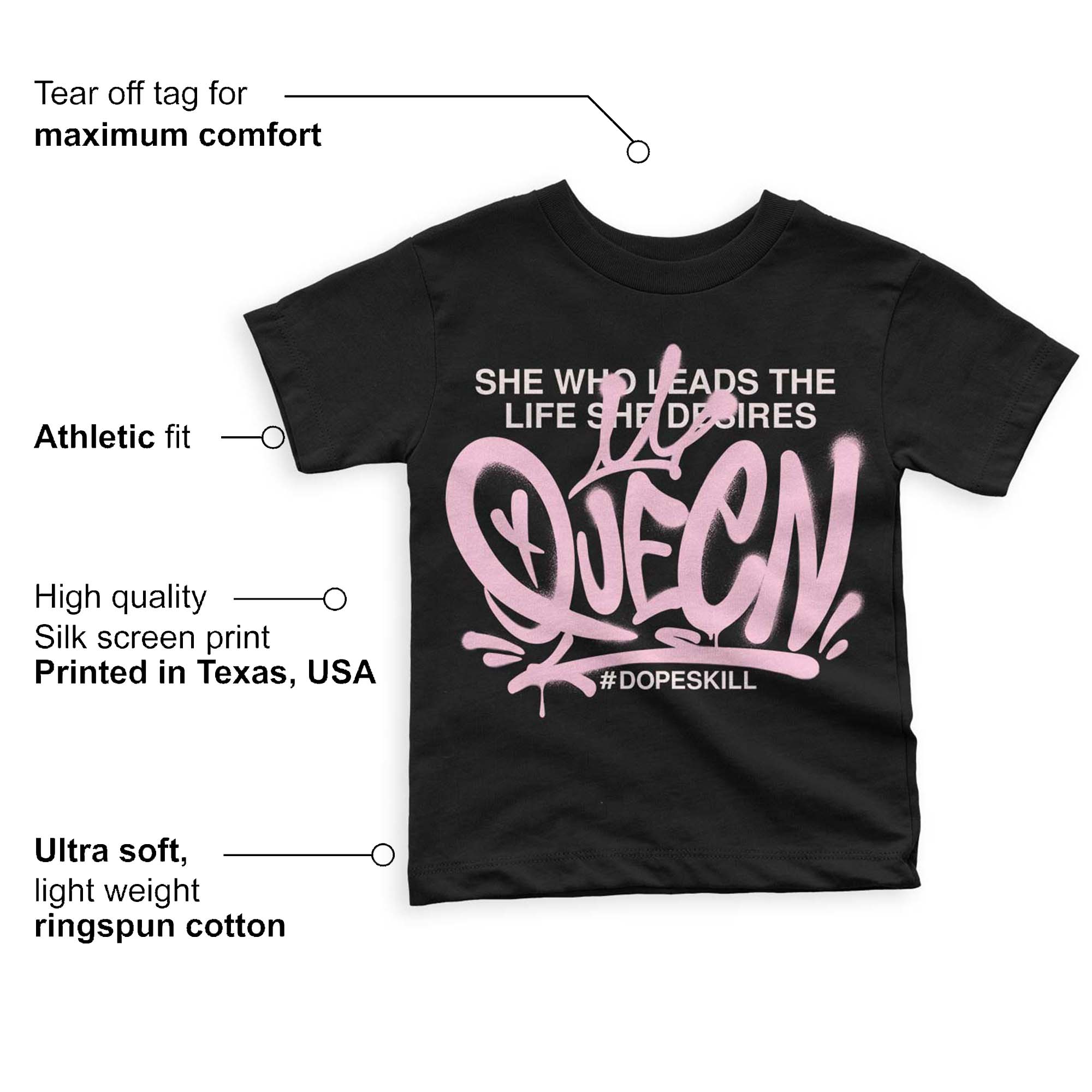 Dunk Low Pink Foam superstreetwear Toddler Kids T-shirt Queen Graphic