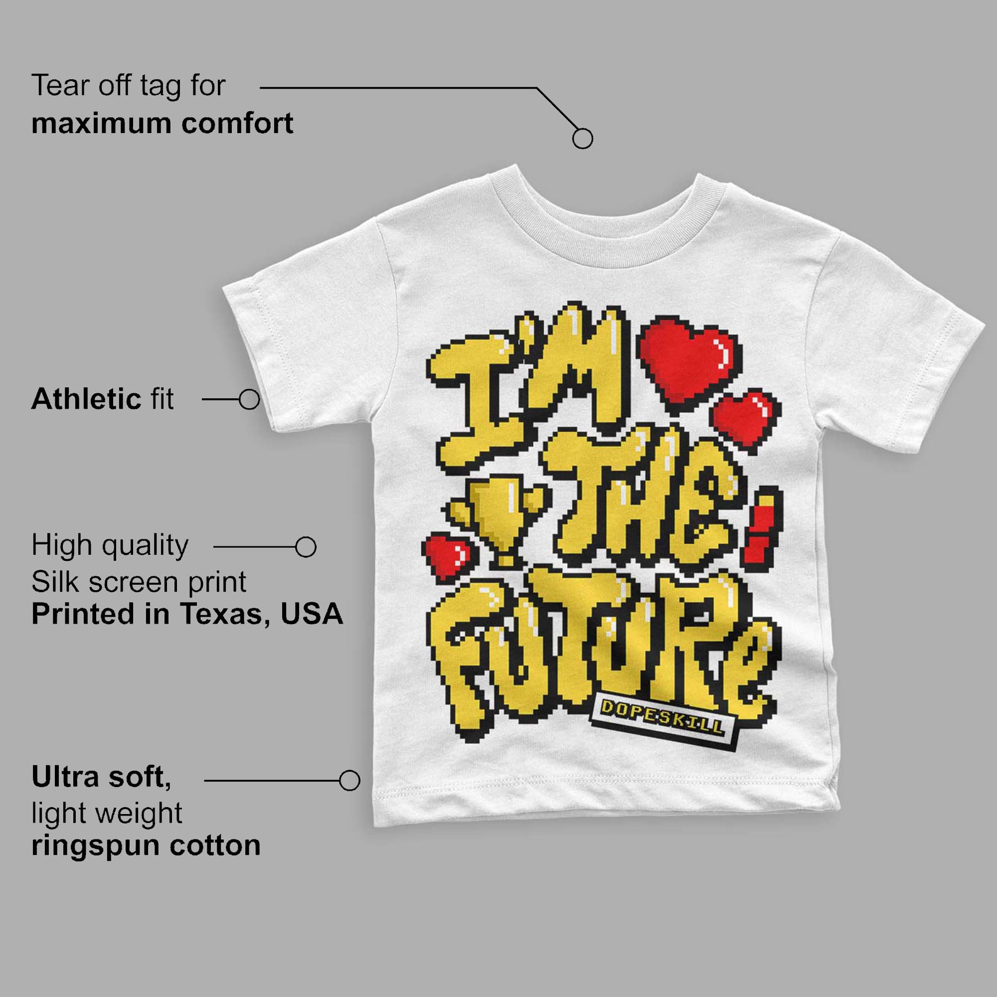 Black Tour Yellow AJ 4 Thunder superstreetwear Toddler Kids T-shirt I'm The Future Graphic