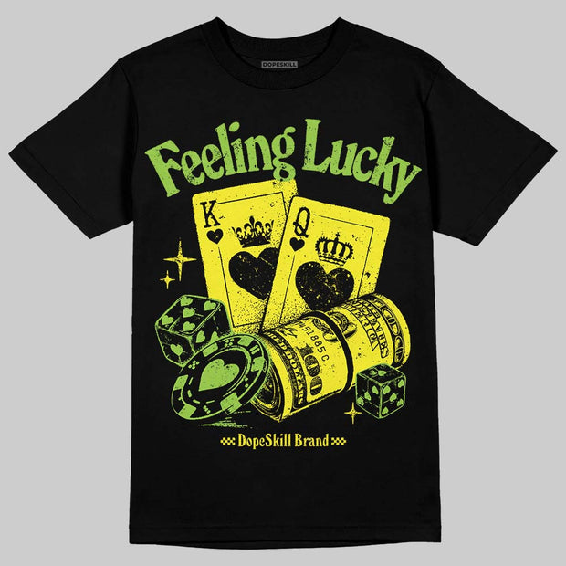 Neon Green Collection DopeSkill T-Shirt Feeling Lucky Graphic