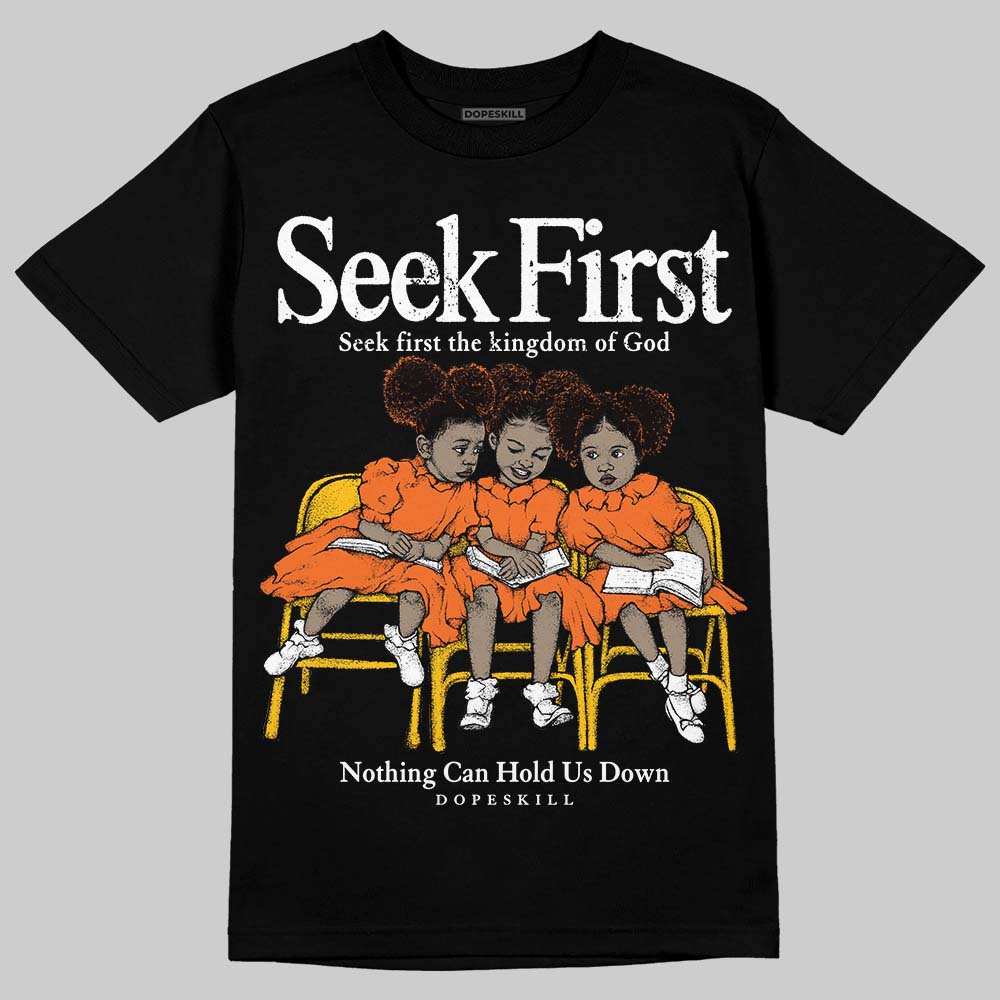 Orange Black White superstreetwear T-Shirt New Seek First Graphic