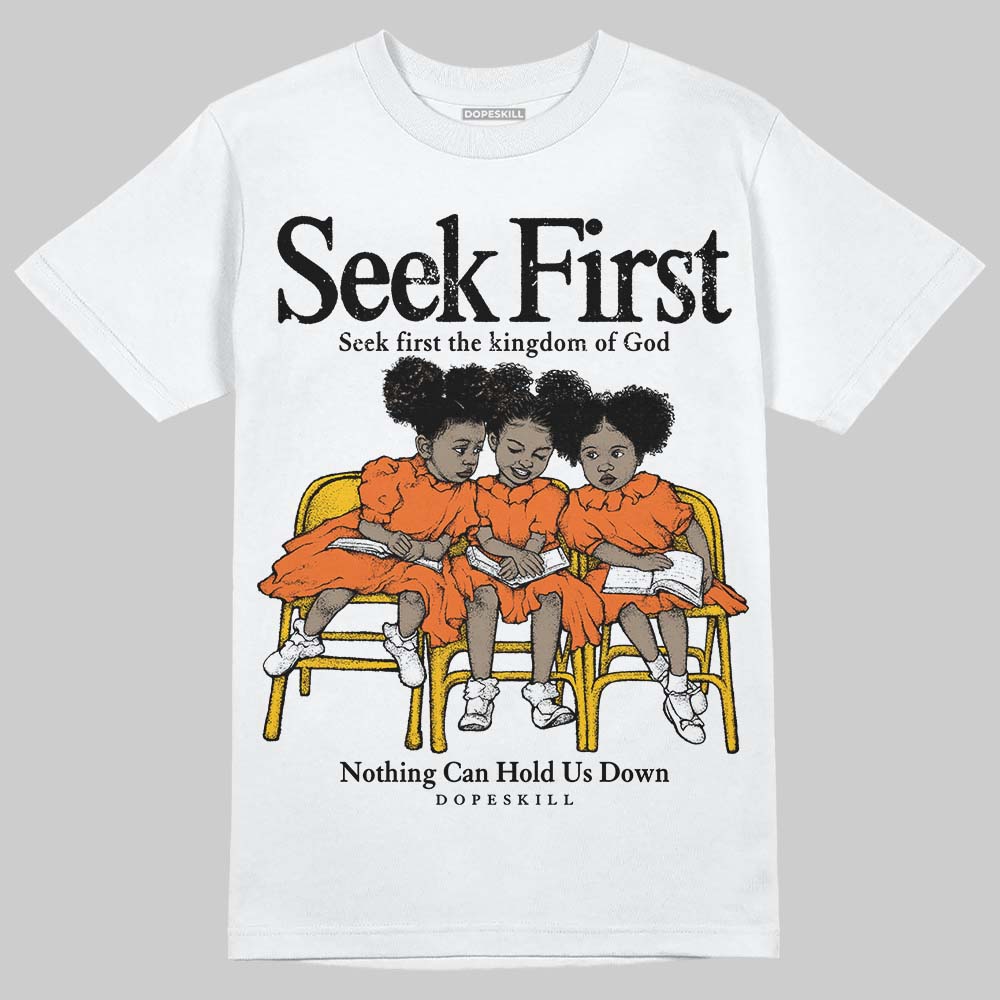 Orange Black White superstreetwear T-Shirt New Seek First Graphic