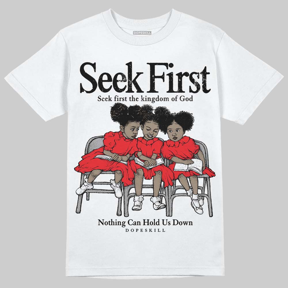 Red Collection superstreetwear T-Shirt New Seek First Graphic