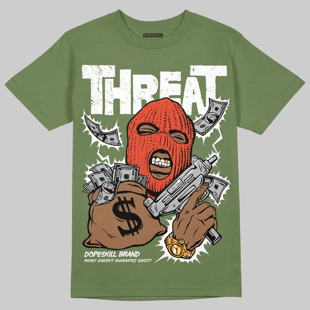 Olive Collection superstreetwear T-Shirt Under Threat Graphic