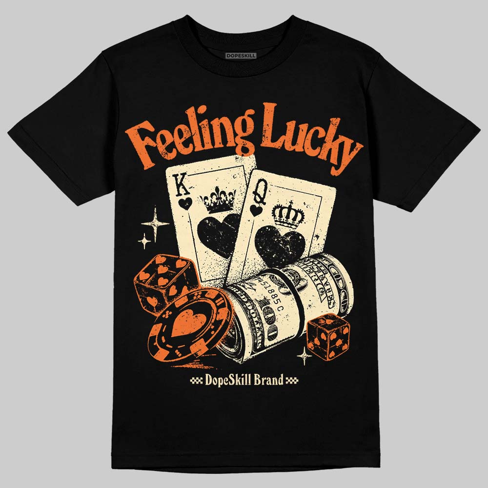 Orange Black White superstreetwear T-Shirt Feeling Lucky Graphic