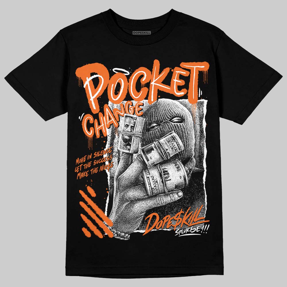 Orange Black White superstreetwear T-Shirt Pocket Change Graphic