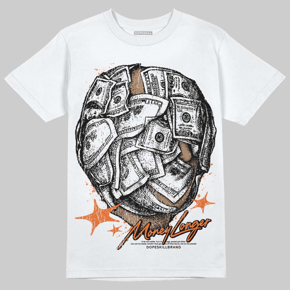 Orange Black White superstreetwear T-Shirt Money Longer Graphic