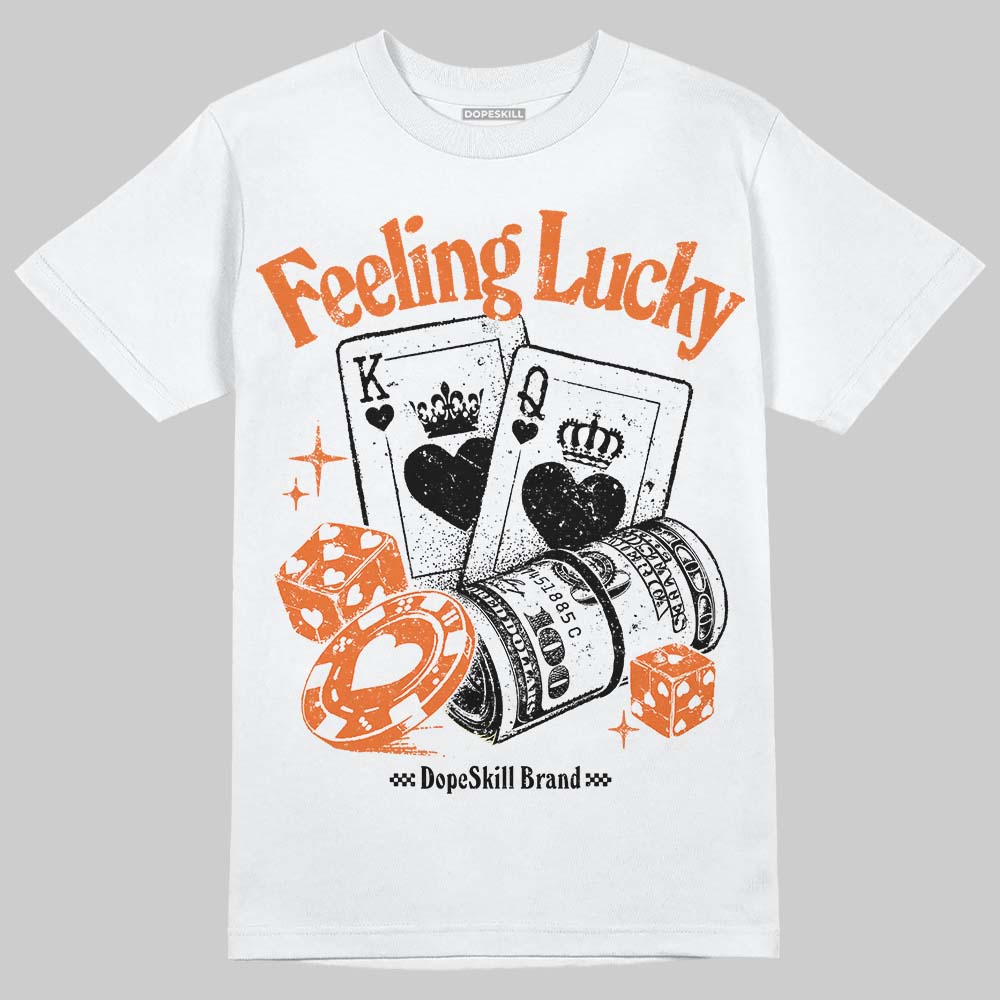 Orange Black White superstreetwear T-Shirt Feeling Lucky Graphic