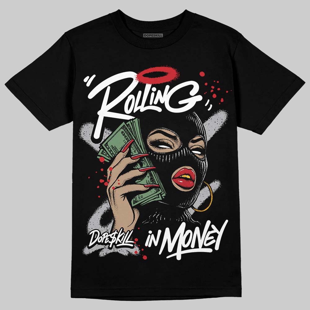 White Cement 4s superstreetwear T-Shirt Rolling in Money Graphic