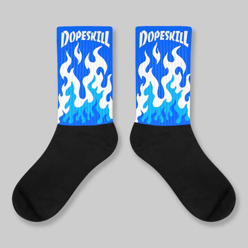 Royal Blue Collection superstreetwear Sublimated Socks FIRE Graphic
