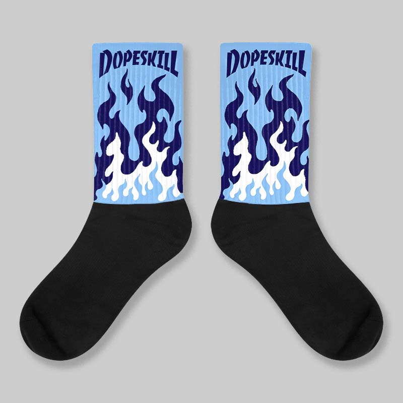 University Blue Collection superstreetwear Sublimated Socks FIRE Graphic
