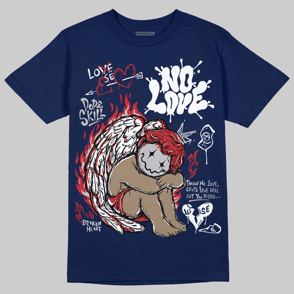 Summit White Navy 4s superstreetwear T-Shirt No Love Graphic