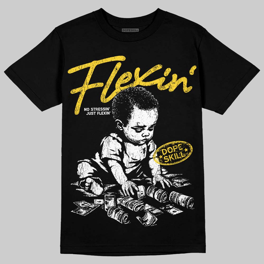 Black Tour Yellow AJ 4 Thunder superstreetwear T-Shirt Flexin' Graphic